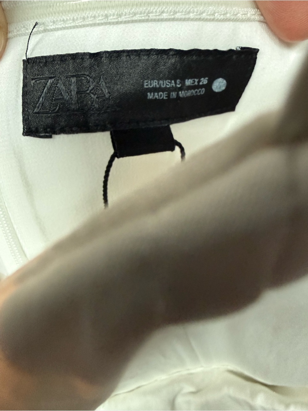 Zara White Strapless Ruffle Peplum Dress - Picture 6 of 6